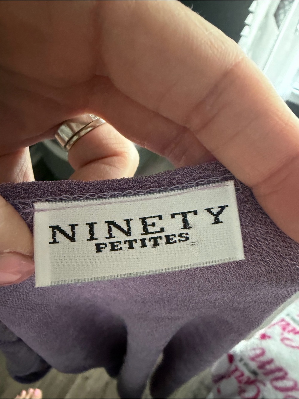 Ninety Petite Dusty Lavender Knit Top Size Medium - Picture 5 of 6